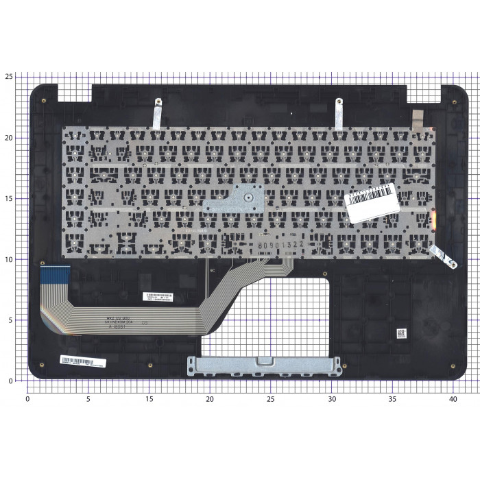 Клавиатура для Asus X505 топкейс серебро