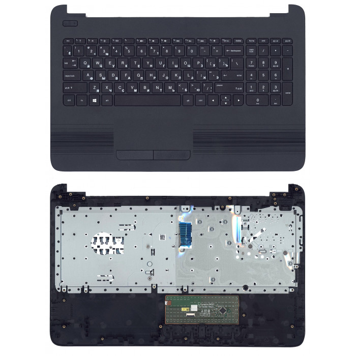 Клавиатура для HP Pavilion 250 G4 G5, 255 G4, 15-af черная топ-панель