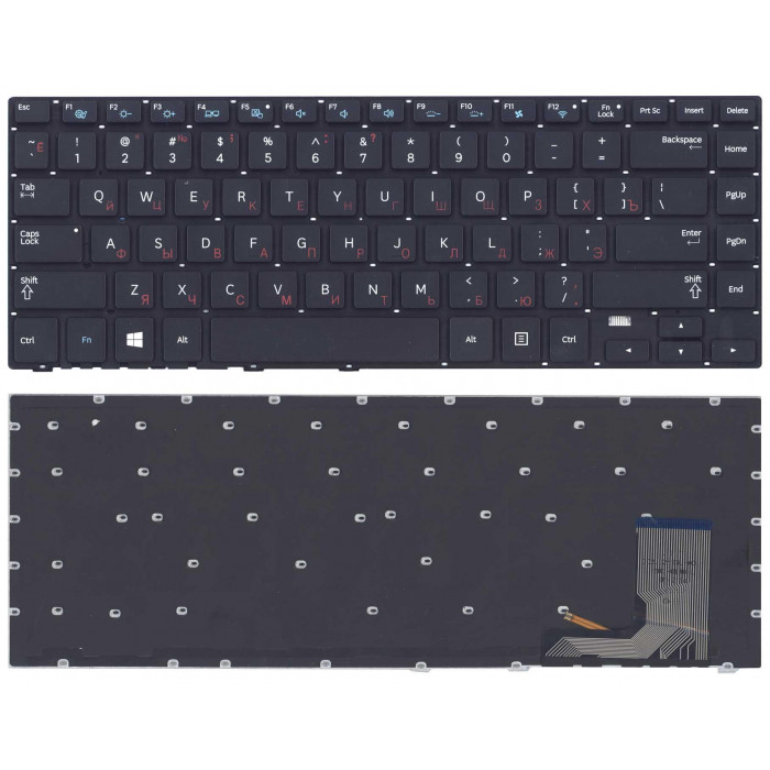 Клавиатура для Samsung 470R4E черная с подсветкой