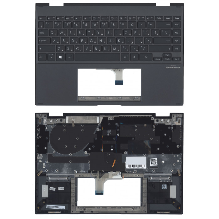 Клавиатура для Asus Zenbook UX363 топкейс темно-серый