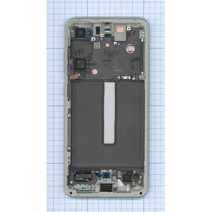 Дисплей для Samsung Galaxy S21 FE 5G SM-G990B в сборе с тачскрином ServicePack зеленый (GH82-26414С)