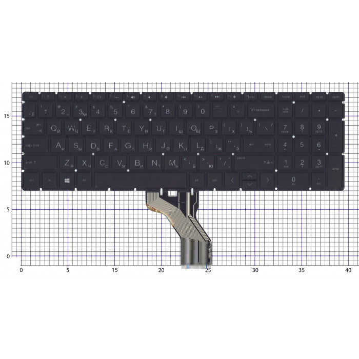 Клавиатура для ноутбука HP Pavilion Gaming 16-a (NSK-XDHBQ) черная с подсветкой