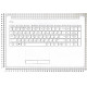 Клавиатура для HP 15-RA 15-RB 15-BS топкейс белый