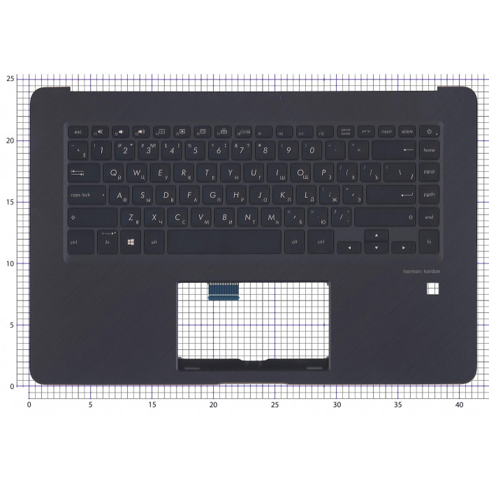 Клавиатура для Asus UX550 топкейс темно-синий
