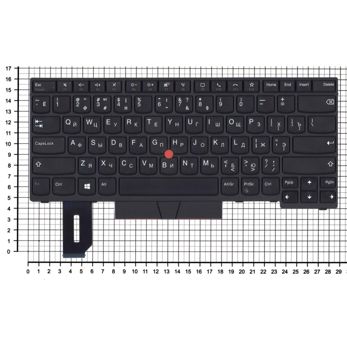 Клавиатура для Lenovo Thinkpad T14 P14s черная