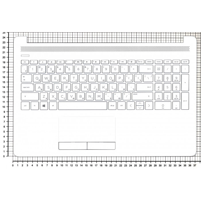 топкейс белый для HP 15-DB 15-DA
