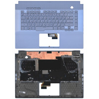 Клавиатура для ноутбука Asus ROG GU502 серебристая c подсветкой маленький энтер