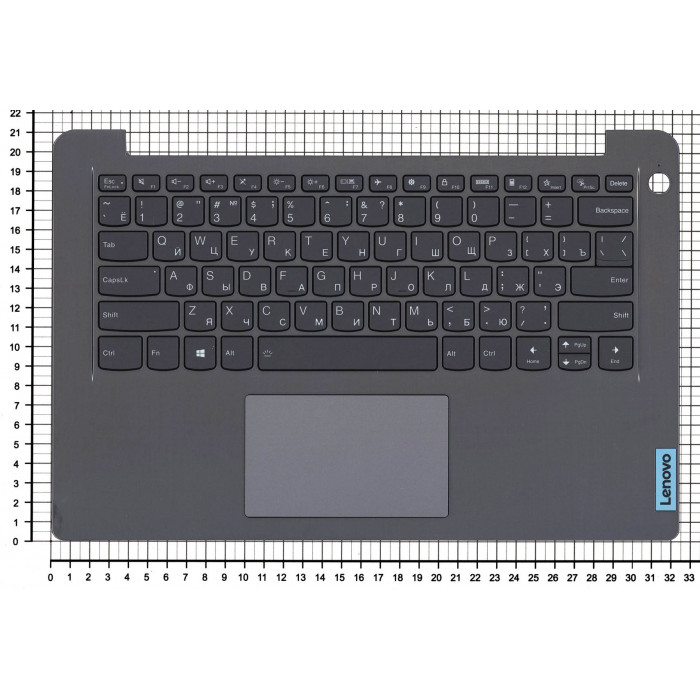 топкейс для Lenovo IdeaPad 3-14ITL6 Серебристый