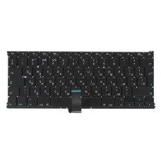 Клавиатура для Apple MacBook A1369 2011+ черная с подсветкой, большой ENTER