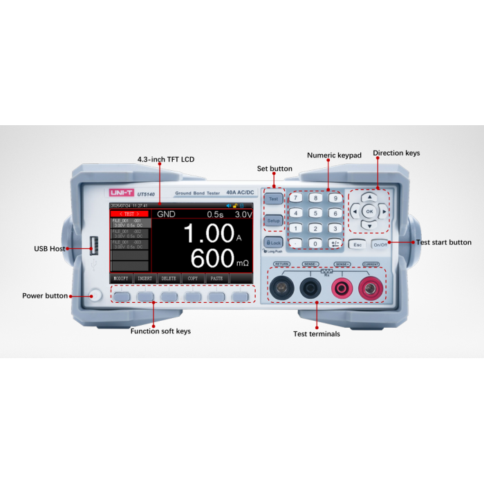 Тестер заземления AC/DC тока UNI-T UT5140