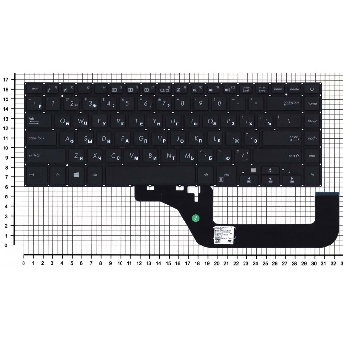 Клавиатура для Asus VivoBook 15 X505 черная