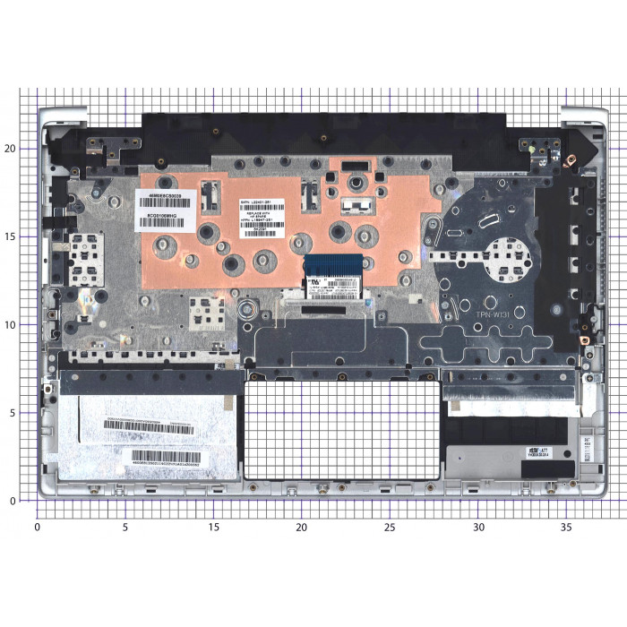 Клавиатура для HP Pavilion x360 14-CD 14-DD топкейс серебро