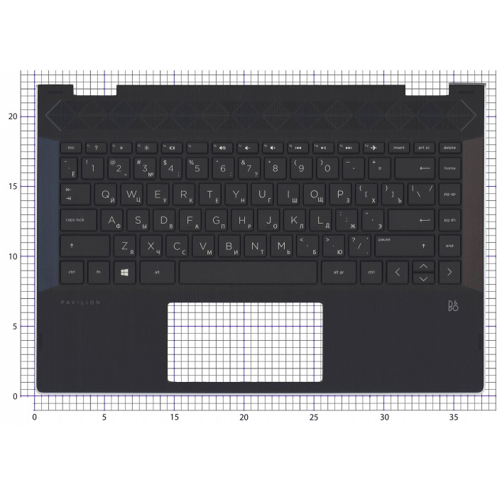 Клавиатура для HP Pavilion x360 14-CD 14-DD топкейс серебро
