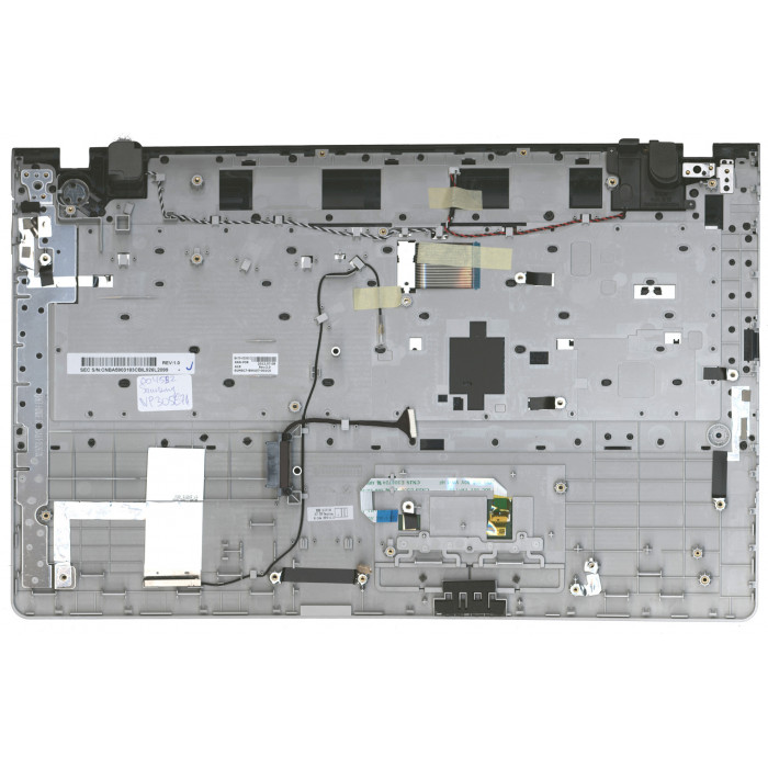 Клавиатура для Samsung NP305E7A топкейс серый, кнопки черные