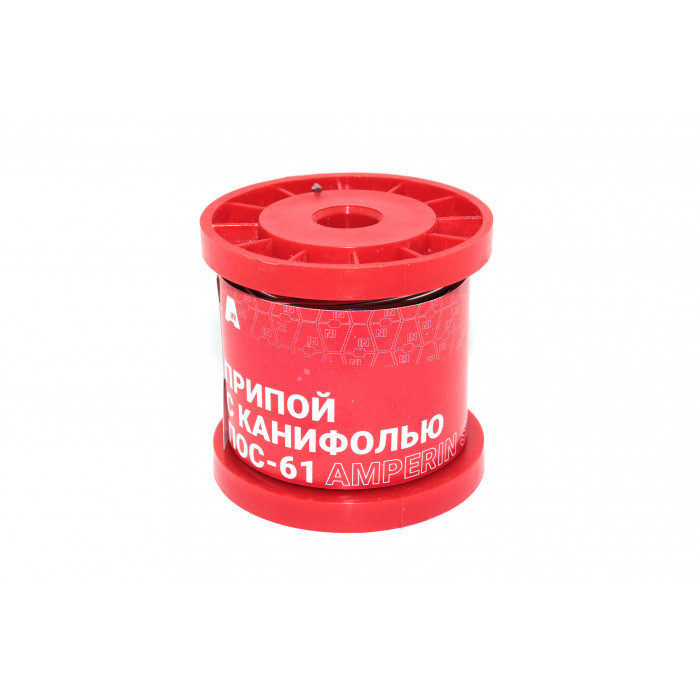 Припой с канифолью ПОС-61 Amperin S61-210R диаметр 2 мм 100 г.