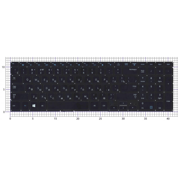 Клавиатура для ноутбука Samsung NP700Z7A черная