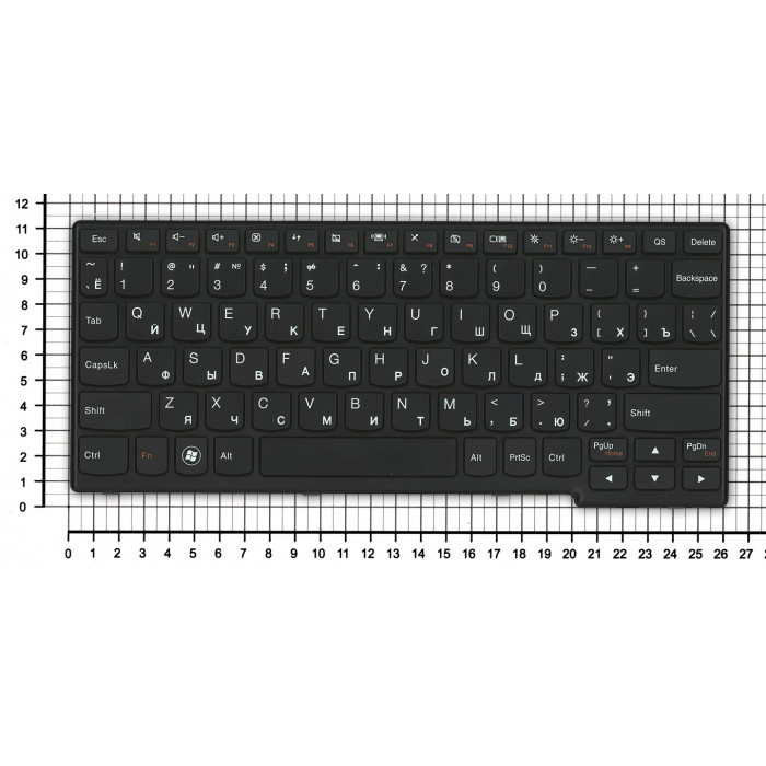 Клавиатура для Lenovo IdeaPad S205 черная