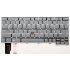 Клавиатура для ноутбука Lenovo ThinkPad X13 Gen 3 серая с подсветкой