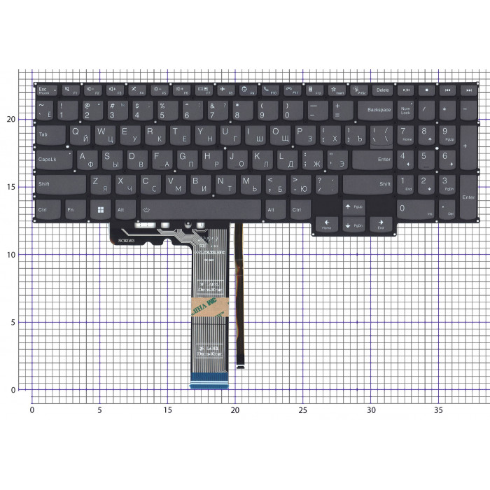Клавиатура для ноутбука Lenovo 5 Chrome 16IAU7 черная