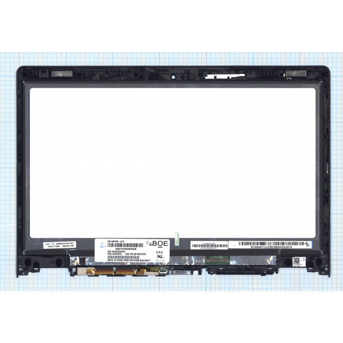 Модуль (матрица + тачскрин) для Lenovo Yoga 700-14ISK черный с рамкой