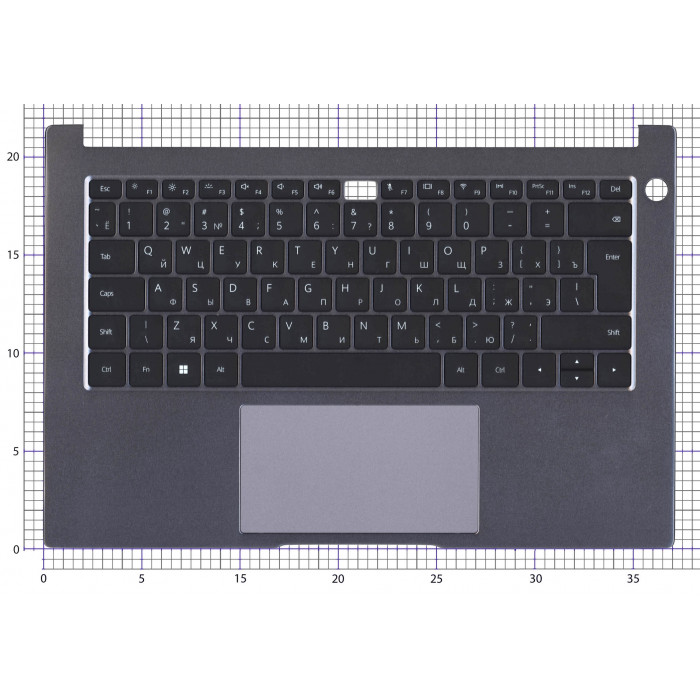 Клавиатура для Huawei MateBook D 14 2021 NobelD-WDI9A топкейс Space Gray