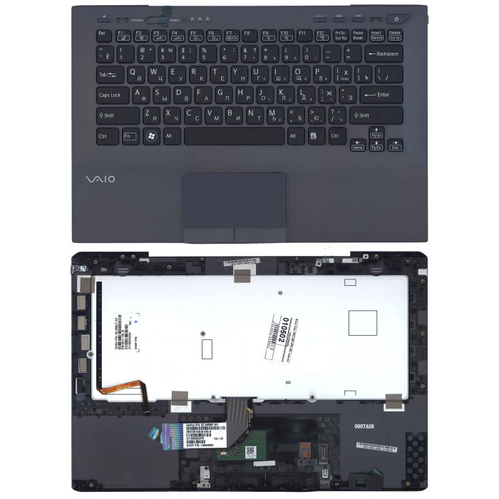 Клавиатура для Sony Vaio VPC-SB VPC-SD черная топ-панель