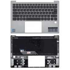 Клавиатура для Lenovo Yoga S730-13IWL черная топ-панель серебристая