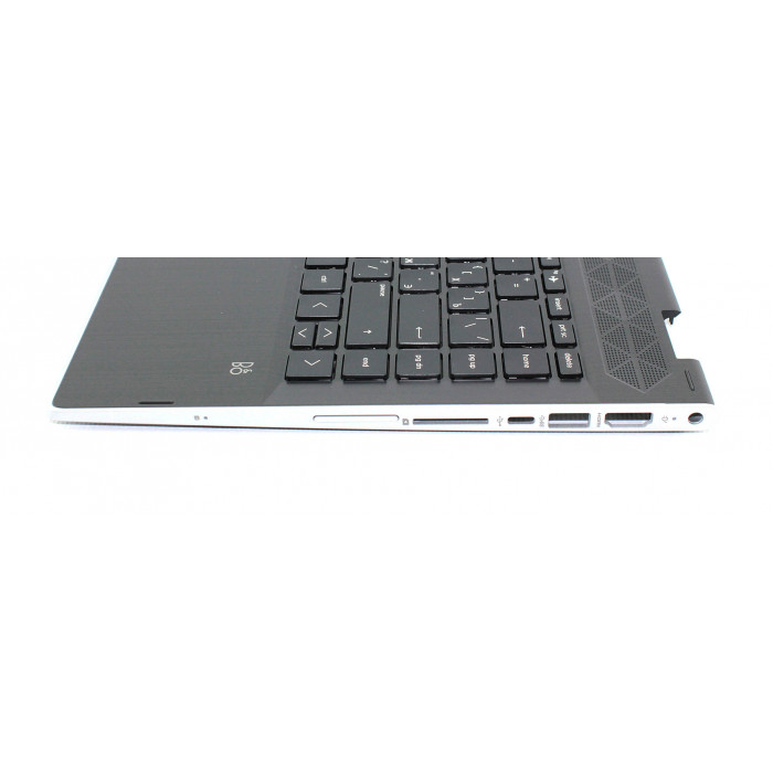 Клавиатура для HP Pavilion x360 14-CD 14-DD топкейс серебро
