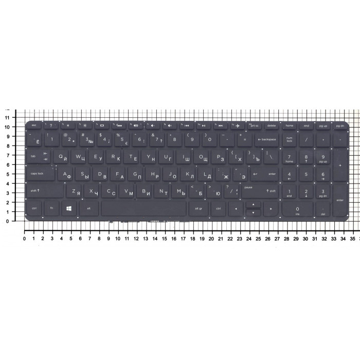 Клавиатура для HP Pavilion 15-P 17-F черная с подсветкой