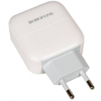 Блок питания (сетевой адаптер) BOROFONE BA46A Premium, USB, Type-C, PD, 18W, 5V, 3.0A, белый