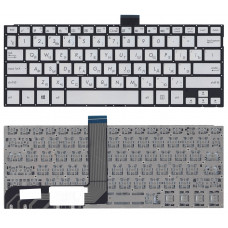 Клавиатура для Asus TP300, TP300L серебристая без рамки