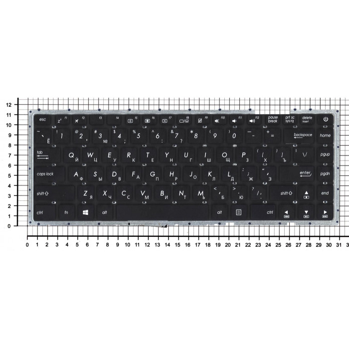 Клавиатура для ноутбука Asus X442 X442UA черная