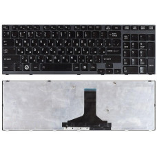 Клавиатура для Toshiba Satellite A660 A665 черная с черной рамкой