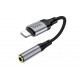 Аудио-переходник HOCO LS36A Fresh Lightning to 3.5mm Audio, серый металлик