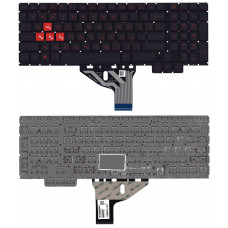 Клавиатура для HP Omen 15-CE черная с красной подсветкой
