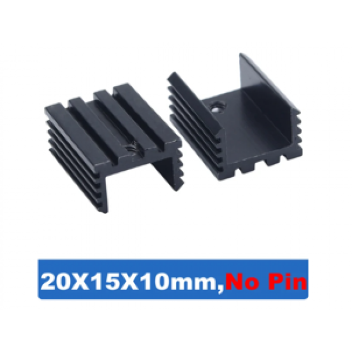 Алюминиевый радиатор TO-220 Mosfet, 20x15x10мм, NoPin
