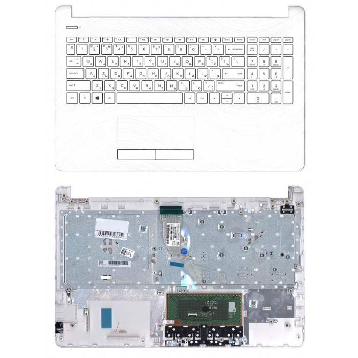 Клавиатура для HP 15-RA 15-RB 15-BS топкейс белый