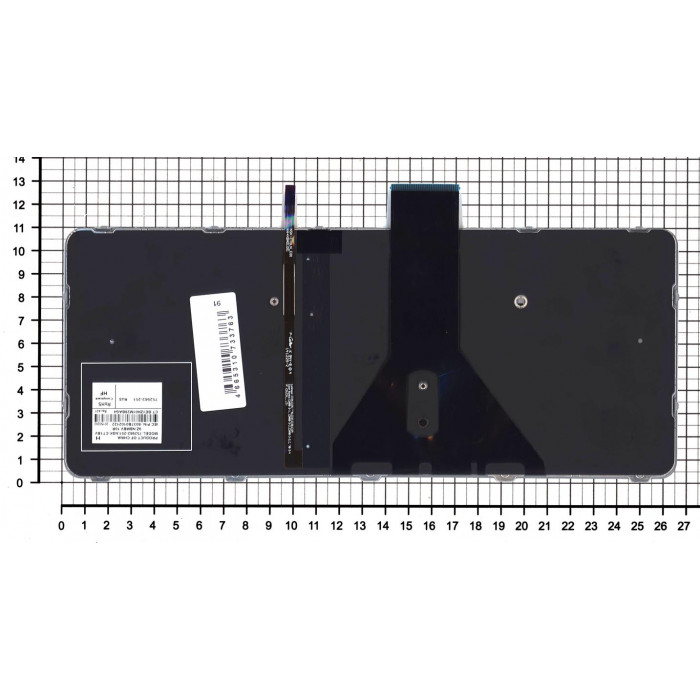 Клавиатура для HP EliteBook Folio 1020 G1 черная с серебристой рамкой и подсветкой