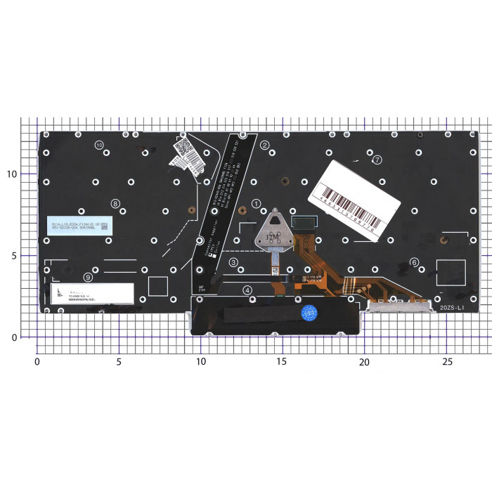 Клавиатура для ноутбука Lenovo Thinkpad X1 Nano Gen1 Gen2 черная с подсветкой
