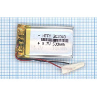 Аккумулятор Li-Pol (батарея) 3*20*40мм 2pin 3.7V / 500mAh