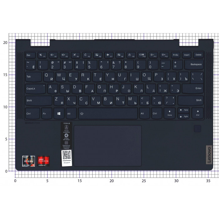Клавиатура для Lenovo IdeaPad Yoga 6-13ARE05 6-13ALC6 топкейс