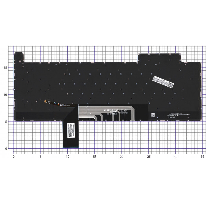 Клавиатура для ноутбука Asus Gaming F15 FA507 черная с подсветкой