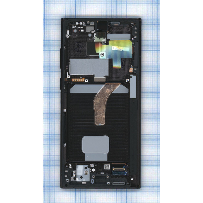 Дисплей для Samsung Galaxy S22 Ultra SM-S908B в сборе с тачскрином ServicePack черный (GH82-27488A)