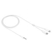 Аудио Адаптер MH-CM32 Type-C - Lightning - 3,5mm AUX