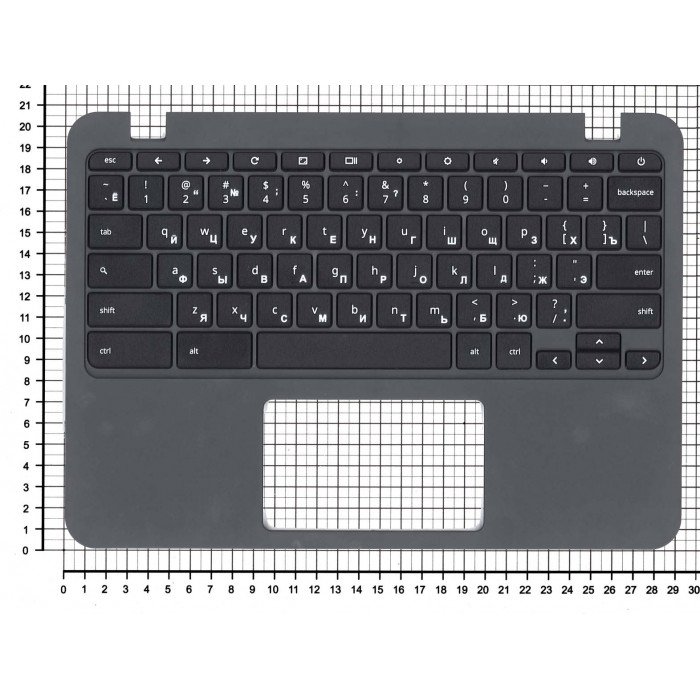Клавиатура для Acer Chromebook C731 черная топ-панель