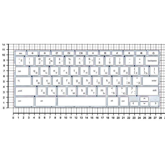 Клавиатура для ноутбука HP Chromebook 14A-NA белая