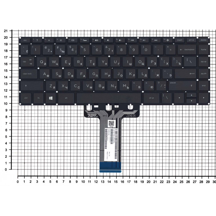 Клавиатура для HP Pavilion 14-AL черная с подсветкой