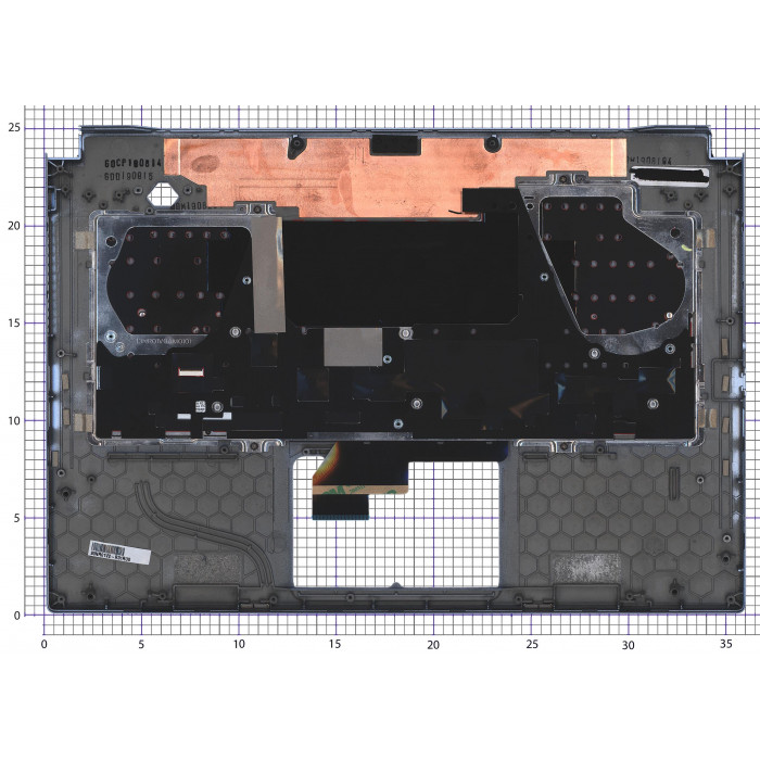 Клавиатура для ноутбука Asus ROG GU502 серебристая c подсветкой маленький энтер
