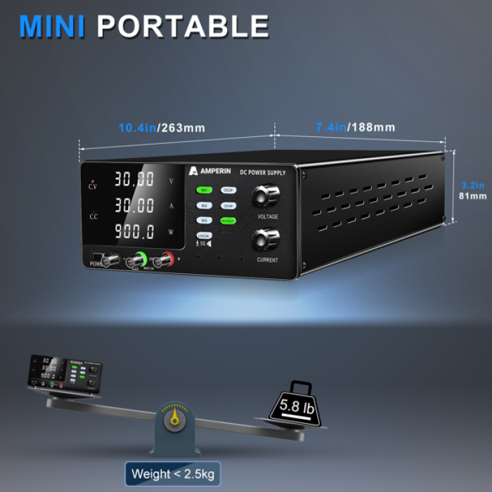 Лабораторный блок питания Amperin AI-MWS3030U 30V, 30A