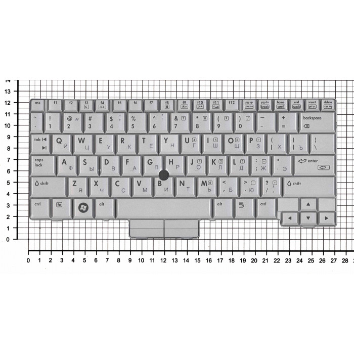 Клавиатура для HP Compaq Presario 2710P серебристая